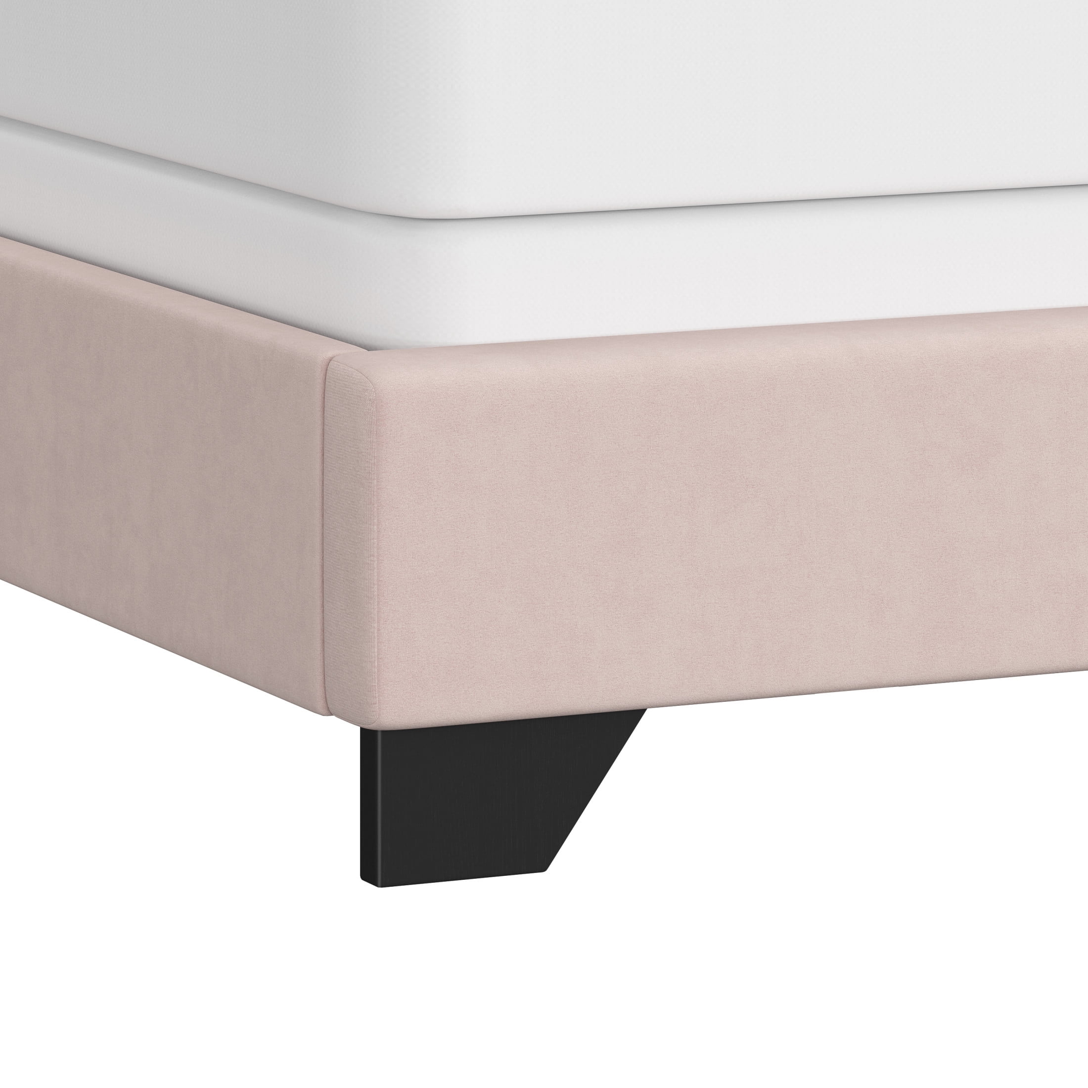 Reece Channel Stitched Upholstered King Bed, Light Pink, by Hillsdale Living Essentials