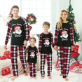 thumbnail image 4 of Pijamas familiares a juego navideños Luminosos y brillantes Dear Santa We Good Conjunto de pijamas negros, 4 of 4