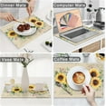 thumbnail image 6 of Sunflower Placemats Set of 6 Sunflower Table Mats Washable Place Mats for Home Party Indoor Kitchen Dining Table Decoration 12x18 Inch, 6 of 6