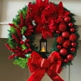 thumbnail image 6 of Christmas Decoration Wreaths for Front Door,Outdoor Christmas Wreaths for Windows,Wreaths for Front Door Fall Xmas Outside,Christmas Decorations Scene Layout Props Christmas Wreath Door Hanging, 6 of 8