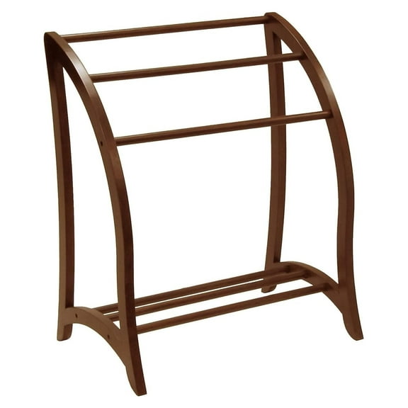 Wood Quilt Rack With 3 Rungs, Antique Walnut (94036)