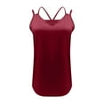 thumbnail image 4 of Timegard Satin Tank Top for Women Deep V Neck Sleeveless Tank Top Spaghetti Strap Camis Loose Tunic Top, 4 of 7