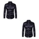 thumbnail image 2 of Minnieouse Camisa transpirable para hombre Satén con mangas largas - Trabajo Boda o hogar Camisa para hombre Manga larga formal Grande negro L negro L 2Conjunto, 2 of 6