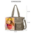 thumbnail image 4 of KL928 Women Large Purses Shoulder Bag top Handle Satchel Bag for Work Travel with 2 Straps Mud, 4 of 8