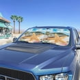 thumbnail image 2 of Jeiento Starfish Beach Sun Shade for Car Windshield 2 Pack Foldable Automotive Front Window Sunshade Protector Heat and UV Rays That Keeps Vehicle Cool Suitable for Cars, 2 of 7