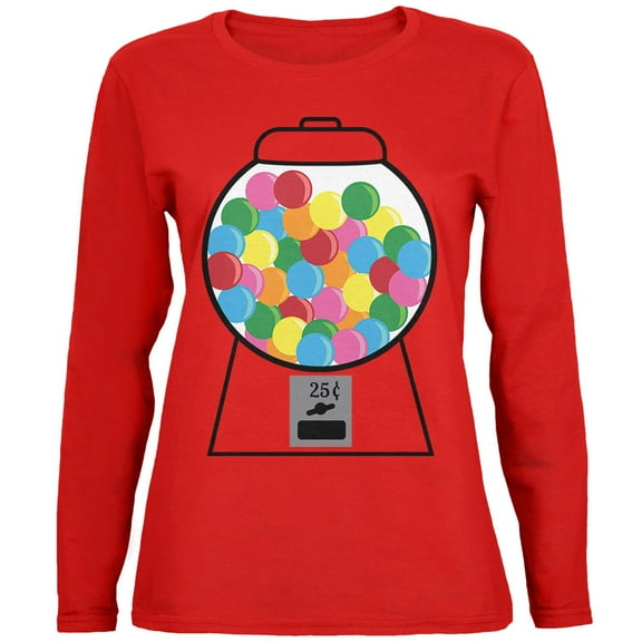 Old Glory Womens Candy Gumball Machine Costume Long Sleeve Graphic T Shirt