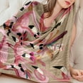 thumbnail image 2 of 1pc Soft And Cozy Flamingo Pattern Shawl Blanket - Perfect Gift For Friends And Family - Multipurpose All-Season Flannel Blanket For Bed, Sofa, Office, Travel, Camping And Picnic, 2 of 10