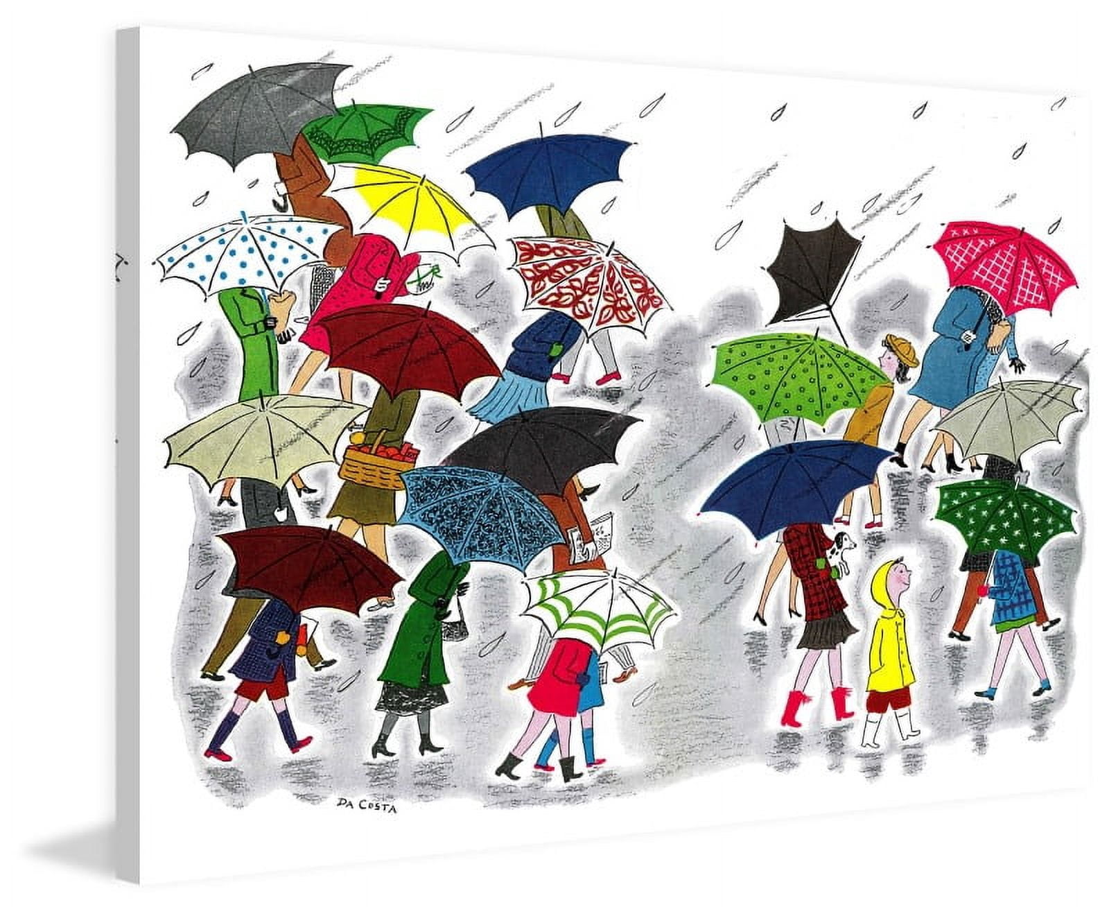 Marmont Hill "Rainy Day" by Curtis Painting Print on Canvas