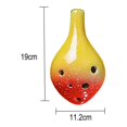 thumbnail image 2 of Ocarina de 6 agujeros para juguete hecho a mano, flauta de cerámica única y botella, música para principiantes, instrumento portátil para niños, Rojo granada, 2 of 2