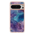 thumbnail image 2 of Designed for Google Pixel 8 Pro Marble Case, Ultra Thin Girls Women Plating Marble Designed Flexible Soft TPU IMD Marble Protective Case Cover for Google Pixel 8 Pro - Purple, 2 of 7