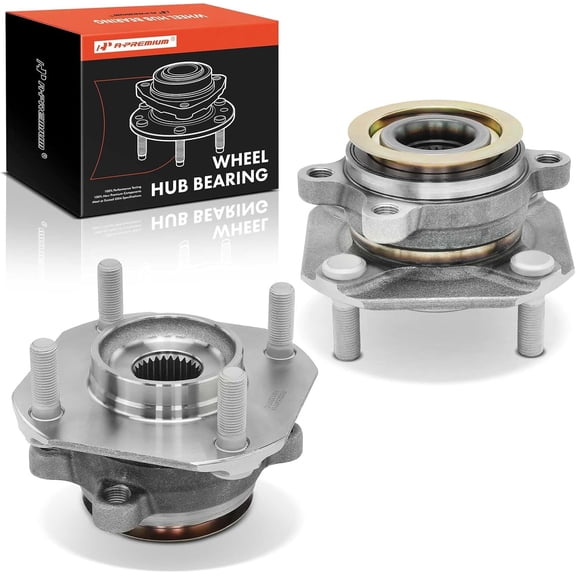 A-Premium 2 x Front Wheel Bearing and Hub Assembly with 4-Lug Compatible with Nissan Sentra 2007-2012, L4 2.0L and 4-Wheel ABS Model Only