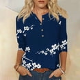 thumbnail image 2 of Blouses for Women Business Casual Fall Beach Long Mother'S Day Shirts Ladies 3/4, 2 of 5