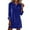 Blue, variant on Velvet Sequin Dress, Long Sleeve V-Neck Cocktail Dress for Parties, Glamorous Holiday Dress for Christmas Parties and NYE Celebrations. Blue M