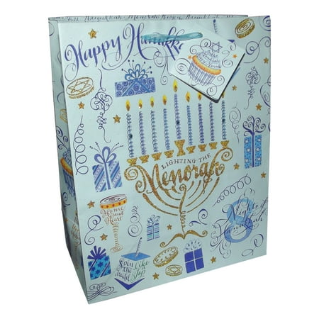 PUNCH STUDIO LIGHTING THE MENORAH HANUKKAH GIFT BAG