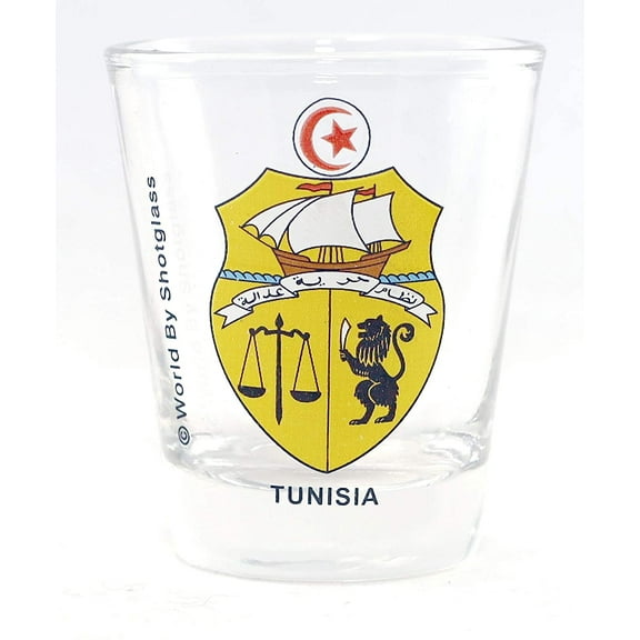 Tunisia Coat Of Arms Shot Glass