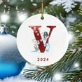 thumbnail image 2 of Coche Decoraciones de Navidad 2025 Nuevo 26 Carta de Navidad Muñeco de Nieve Colgante de Navidad - Colgante de Coche de Acrílico Santa Navidad Muñeco de Nieve Decoraciones, 2 of 5