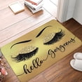 thumbnail image 6 of Welcome Mats for Indoor Outdoor, Gold Eyelash Doormats with Non Slip Rubber Back, Mud Absorbent Entry Door Mats for Front Back Door, Soft Durable Floor Mat for Bedroom, Bathroom, Porch, 6 of 6