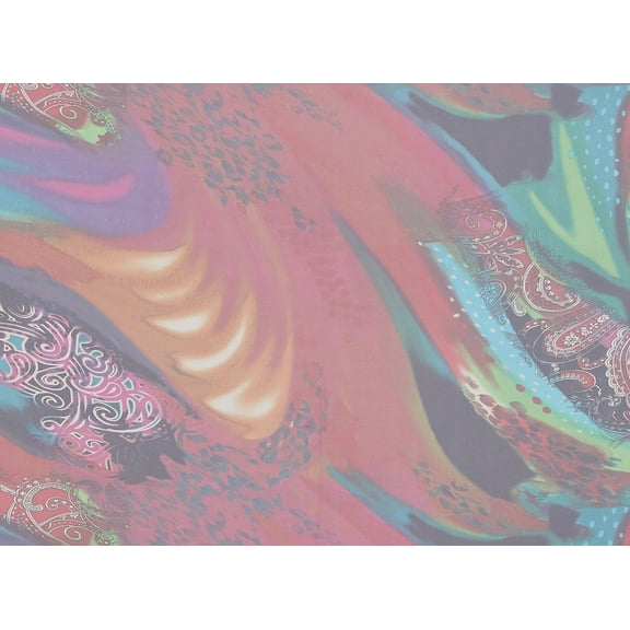 Zelouf Abstract Paisley & Animal Print On Hmc  , Sewing, DIY, Crafts Fabric by the Yard, Sunset Bahamas, 3 Yard