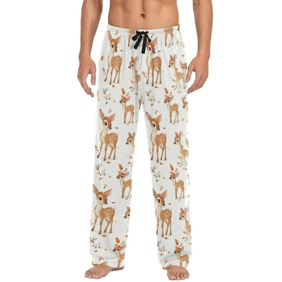 Pretty Deers Men's Pajama Pants with Pocket Lounge Pants Pajama Sleep Pant Pj Comfortable