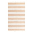 thumbnail image 3 of Unique Loom Chindi Rag Collection Area Rug - Striped (5' 1" x 8' Rectangle Beige/Ivory), 3 of 7