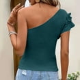 thumbnail image 5 of Kaemgyyd Off the Shoulder Tops for Women Breathable Loose Ruffle Sleeveless Blouse Trendy Slim Fit Backless Boho Shirts, 5 of 6