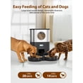 thumbnail image 3 of FURCLAN Automatic Pet Feeder, 5L/20 Cups, for 2 Cats, Timer, Voice Function, 2 Stainless Steel Bowls, Black, 3 of 14