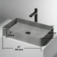thumbnail image 6 of VIGO Basilica Gothic Gray Concreto Stone 23 in. L x 14 in. W x 4 in. H Rectangular Vessel Bathroom Sink, 6 of 8