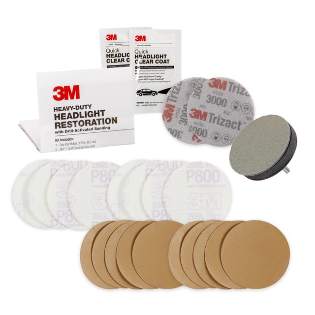 Kit de Restauración de Faros 3M Paquete Doble fácil de Usar con Taladro doméstico