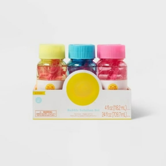 Long-Lasting Bubble Solution 4oz (6PK) - Perfect for Outdoor Activities & Classroom Rewards