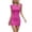 Pink, variant on HVOBTTY Summer Women's Sleeveless Mini Bodycon Dress Solid Color Round Neck Ruched Bodycon Casual Out Wear