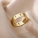 thumbnail image 3 of Anillos minimalistas de runas vikingas para mujer, anillo cruzado de acero inoxidable, joyería estética de moda para parejas, regalo para mujer, tamaño 7, dorado B, 3 of 5