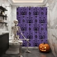 thumbnail image 3 of Shower Curtains for Bathroom-36"x72",Happy Halloween Scary Pumpkin Skeleton Waterproof Bath Curtain Grommet Shower Curtain Set with Hooks, 3 of 9