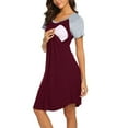 thumbnail image 4 of iOPQO Maternity Dress Women Maternity Dress Nursing Baby Nightgown Breastfeeding Nightshirt Sleepwear Plus Size Dress For Women Casual Dresses For Women M, 4 of 9