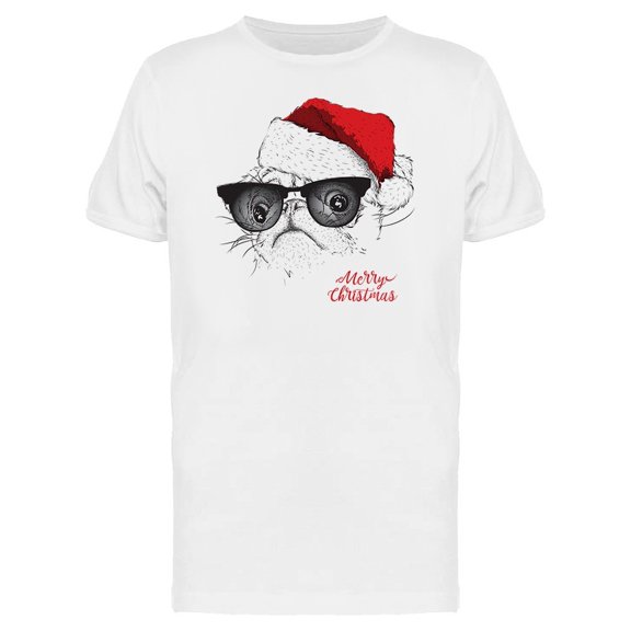 Cool Christmas Pug Graphic Tee Men's -Image by Shutterstock