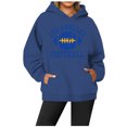 thumbnail image 2 of WEAIXIMIUNG Sweat-Shirt Surdimensionné pour Femmes Plus 3TG Sweat à Capuche Décontracté Col Rond Imprimé Lettre Football de Ville, 2 of 3