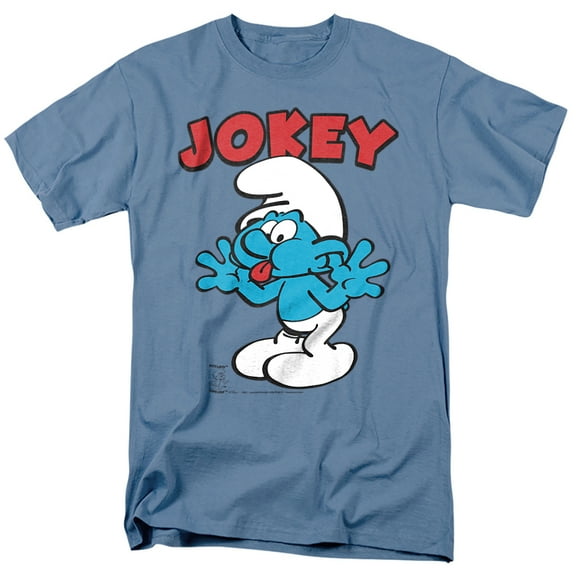 Smurfs Jokey Unisex Adult T Shirt,Jokey Carolina Blue,Medium