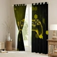 thumbnail image 3 of Feelyou Video Gaming Lover Curtains Pack of 2 (42x84 Each) for Teen, Yellow Game Console Curtains Blackout, Neon Geometric Bedroom Curtains, Blackout Curtains Room Decor, 3 of 6