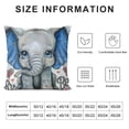 thumbnail image 6 of Acheng Custom Elephant Name Pillowcase Personalized Pet Photo Pillow Covers Design Text/Love Photo Cushion Covers Pillowcase 2-Sided Printing for Car Sofa Bed Couch All-Season 2pcs 12x12in, 6 of 6