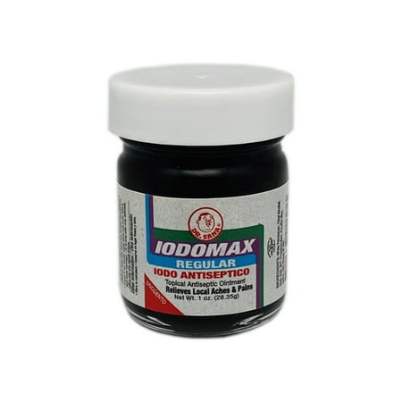 Dr Sana Iodomax Regular. Iodine Antiseptic Ointment. Wound Disinfectant and Analgesic. For External Use Only. 1 oz