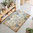 thumbnail image 2 of Entryway Rug 2'x3', Summer Coastal Kitchen Runner Rugs Non-Slip Carpet Mats, Marine Beach Seashell Starfish Conch Beige Bedside Rugs Runners Washable Floor Carpet for Bathroom Laundry Room, 2 of 8