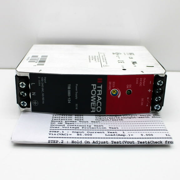Traco Power 80W 24V 3.4A Enclosed AC-DC Switching Power Supply TIB 080-124
