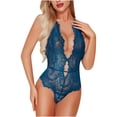 thumbnail image 1 of Conjunto de lencería sexy de encaje cruzado en la espalda de color sólido de una pieza sexy de moda para mujer Fridja  nalpqowj38080, 1 of 8