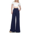 thumbnail image 3 of REALiKUN Womens Wide Leg Pants Lounge High Waisted Yoga Pants Comfy Pajamas Dance Sweatpants with Pockets Navy XXL, 3 of 5