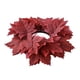 thumbnail image 2 of Corona de Otoño de Hojas de arce, corona Artificial, anillo de vela, adorno colgante en la pared para el Día de Acción de Gracias, interior y Rojo, 2 of 9