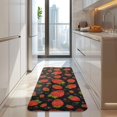 thumbnail image 4 of Red Strawberry Plants Fruit Pattern Black Pattern Kitchen Rug Mat,Kitchen Runner Rugs Non Skid Washable,Decorative Kitchen Floor Mats for Kitchen,Sink,Laundry,17"x47.2", 4 of 7