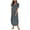 Blue, variant on Daznico Elegant Dresses for Women,Women's 2024 T Shirt Dress Short Sleeve V Neck Solid Long Dress Side Split Casual Dresses with Pockets,Dresses for Women Hide Tummy