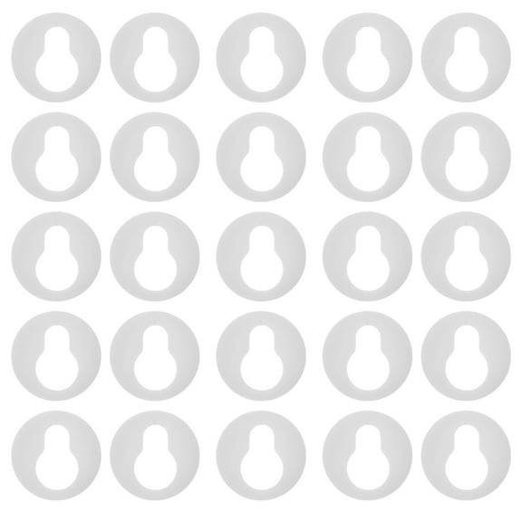 WHAMVOX Plastic Frame Keyhole Hangers White 50Pcs 0.7In Round