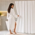 thumbnail image 5 of RBCKVXZ Solid Color PEVA Shower Curtain, Waterproof No Drill Bathroom Door Partition Curtain with 8 Hooks, Heavy Duty Multi-Use Bath Divider, 5 of 6