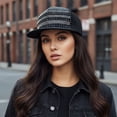 thumbnail image 7 of Slccxzc Fashion Diamond Studded Baseball Caps Flat Brim Outdoor Hats Bling Punk Snapback Cap for Women Men, 7 of 7