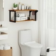 thumbnail image 2 of Gymax 40.5'' Long 2-Tier Storage Rack w/ Towel Bar Wall Mounted Floating Shelves, 2 of 10